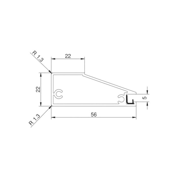 BERGO Vertical Glass Door Profile - Image 4