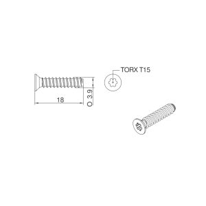 BERGO 90° Connection Screw - Image 2