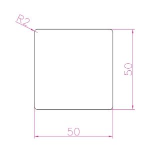 Bergo Solid Box Section - Square